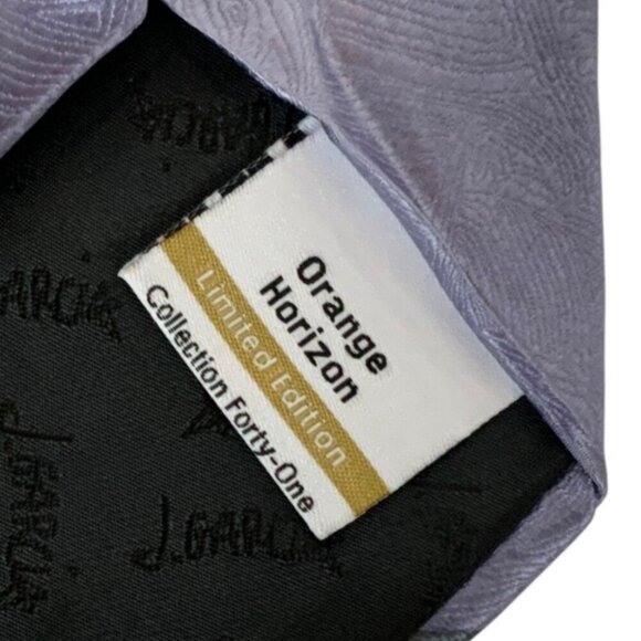 J Garcia Silk Tie Ltd Edition Orange Horizon Collection 41 Lavender Gray 2005 - Picture 4 of 5
